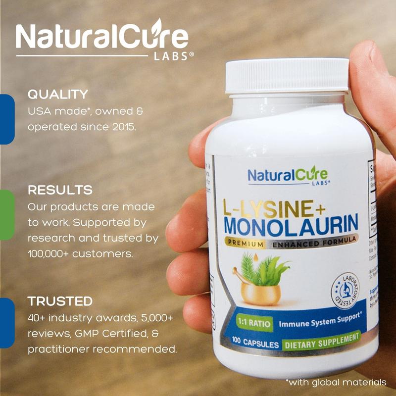 L-Lysine And Monolaurin Immune Support - 100 Capsules
