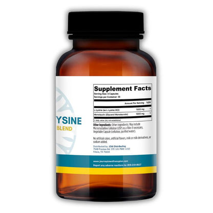 Monolaurin + Lysine Immune Support – 120 Capsules
